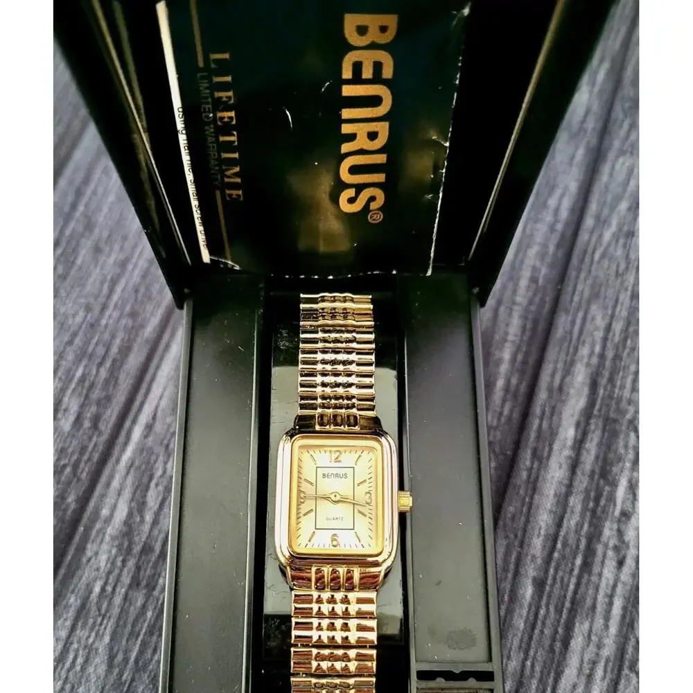 Rare Benrus Womens Vintage Retro‎ Tank Watch New in Box